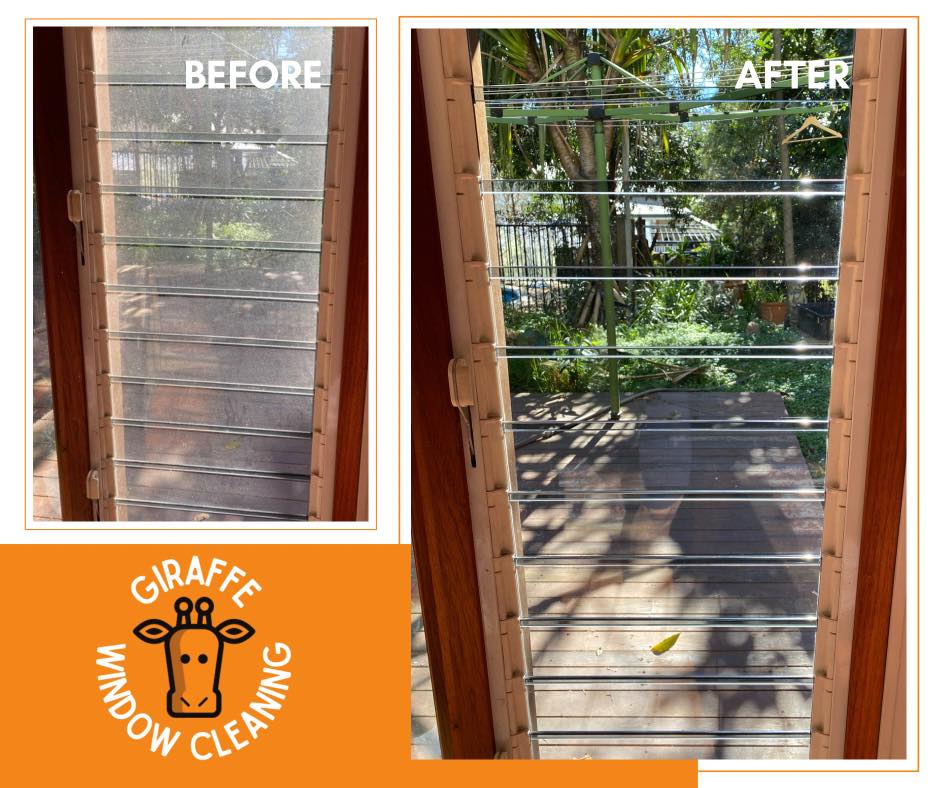 Professional window cleaning on a Brisbane home